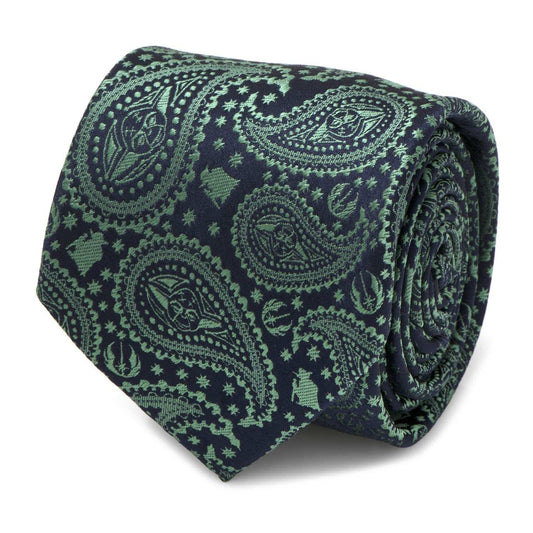 Star Wars Yoda Green and Blue Paisley Tie - Cufflinks.com - Flyclothing LLC