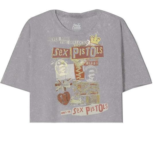 Sex Pistols Collaged Oversize Crop Top - Sex Pistols - Flyclothing LLC
