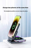 3in1 10000mAh Magnetic Wireless Power Bank Fast Charging Base Stand 5000mAh Portable External Battery for Apple iWatch iPhone 15 - ZeeBelle.com - Flyclothing LLC