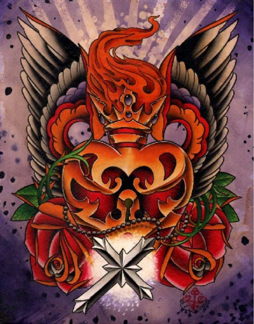 Black Market Art Company Sacred Heart Print - Black Market Art Company - Flyclothing LLC