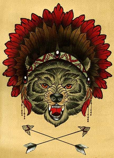 Black Market Art Company Sacred Wolf Print - Black Market Art Company - Flyclothing LLC