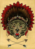 Black Market Art Company Sacred Wolf Print - Black Market Art Company - Flyclothing LLC