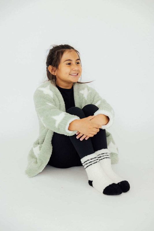 Sage/Coconut Star Cozy Cardigan - Mila & Rose ® - Flyclothing LLC