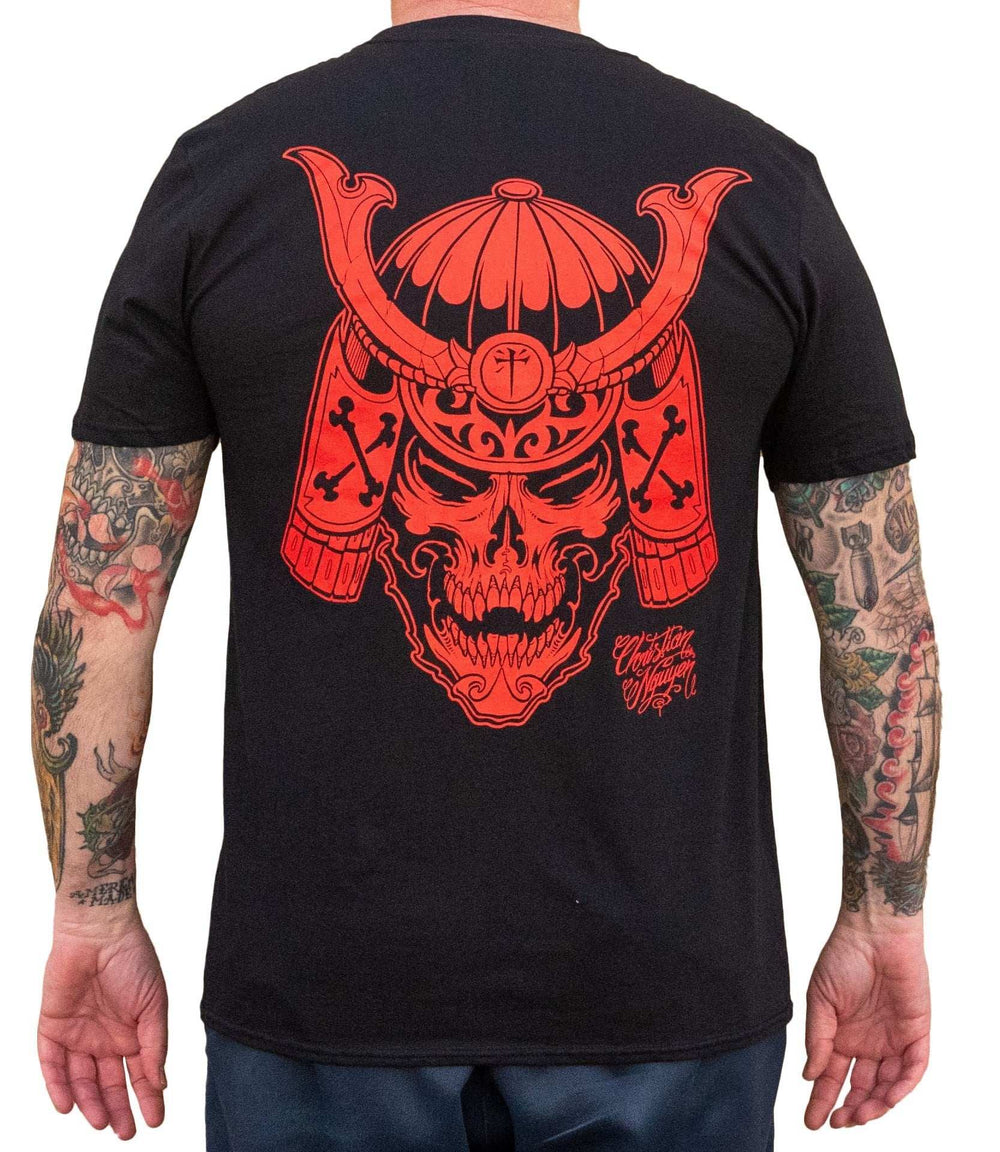 Black Market Art Company Samurai Skull Men's T-Shirt - Black Market Art Company - Flyclothing LLC