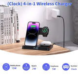 4 in 1 Foldable Wireless Charger Stand For IPhone 15 14 13 12 for Apple Watch 9 8 Airpods Pro iWatch Fast Charging Dock Station - ZeeBelle.com - Flyclothing LLC