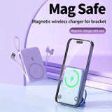50000mah Mobile Power Bank 22.5w Fast Charging For Magsafe Wireless Charging Built-in Cables Portable Power Bank For IPhone - ZeeBelle.com - Flyclothing LLC