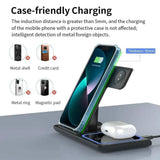 3 In 1 Wireless Charger Foldable LED Light Phone Stand For iPhone 16 15 14 13 12 Apple Watch10-2 AirPods Fast Charging Station - ZeeBelle.com - Flyclothing LLC