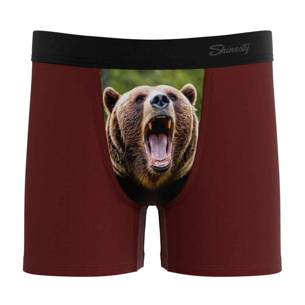 The Scare Bear | Grizzly Bear Boy's Boxer Briefs - Shinesty - Flyclothing LLC