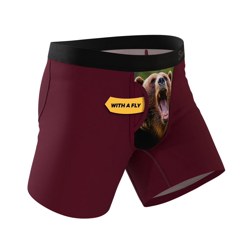 The Scare Bear | Grizzly Bear Ball Hammock® Pouch Underwear With Fly - Shinesty - Flyclothing LLC