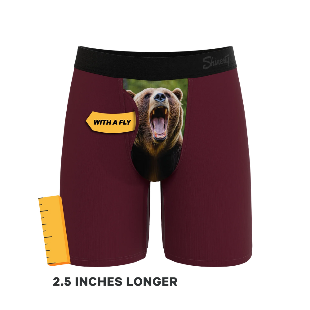 The Scare Bear | Grizzly Bear Long Leg Ball Hammock® Pouch Underwear With Fly - Shinesty - Flyclothing LLC