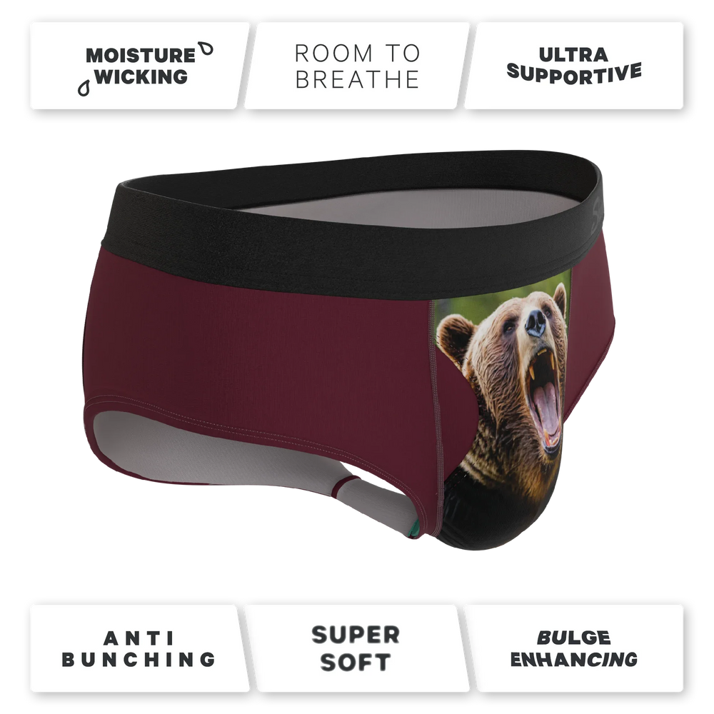 The Scare Bear | Grizzly Bear Ball Hammock® Pouch Underwear Briefs - Shinesty - Flyclothing LLC