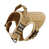 4 Metal Buckles Dog Harness Reflective Military Tactical Pet Training Walking Vest Soild Harnesses with Handle For Large Dogs - ZeeBelle.com - Flyclothing LLC