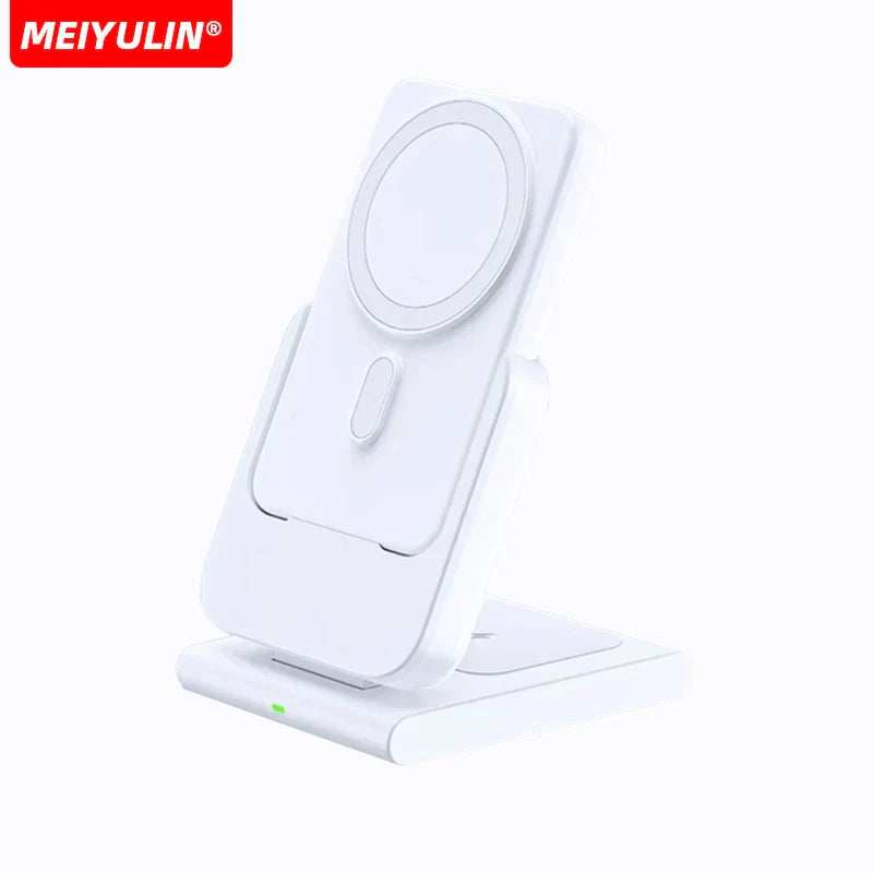 3in1 10000mAh Magnetic Wireless Power Bank Fast Charging Base Stand 5000mAh Portable External Battery for Apple iWatch iPhone 15 - ZeeBelle.com - Flyclothing LLC