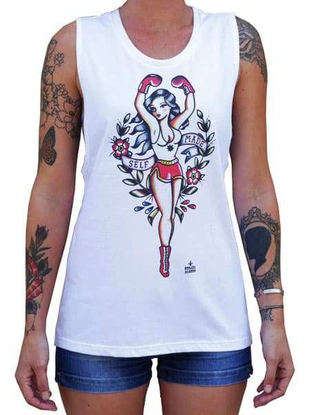 Black Market Art Company Self Made Women's Muscle T-Shirt - Black Market Art Company - Flyclothing LLC