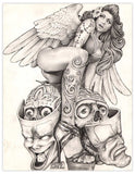 Black Market Art Company Sexy Angel Print - Black Market Art Company - Flyclothing LLC