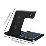 3 In 1 Wireless Charger Foldable LED Light Phone Stand For iPhone 16 15 14 13 12 Apple Watch10-2 AirPods Fast Charging Station - ZeeBelle.com - Flyclothing LLC