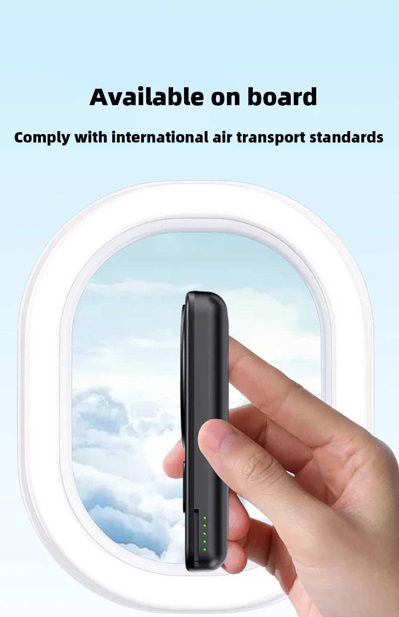 3in1 10000mAh Magnetic Wireless Power Bank Fast Charging Base Stand 5000mAh Portable External Battery for Apple iWatch iPhone 15 - ZeeBelle.com - Flyclothing LLC