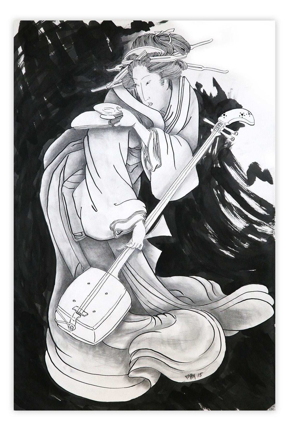 Black Market Art Company Shamisen Print - Black Market Art Company - Flyclothing LLC