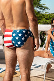 The Unsurpassed Ass | American Flag Ball Hammock® Pouch Swim Briefs - Shinesty - Flyclothing LLC
