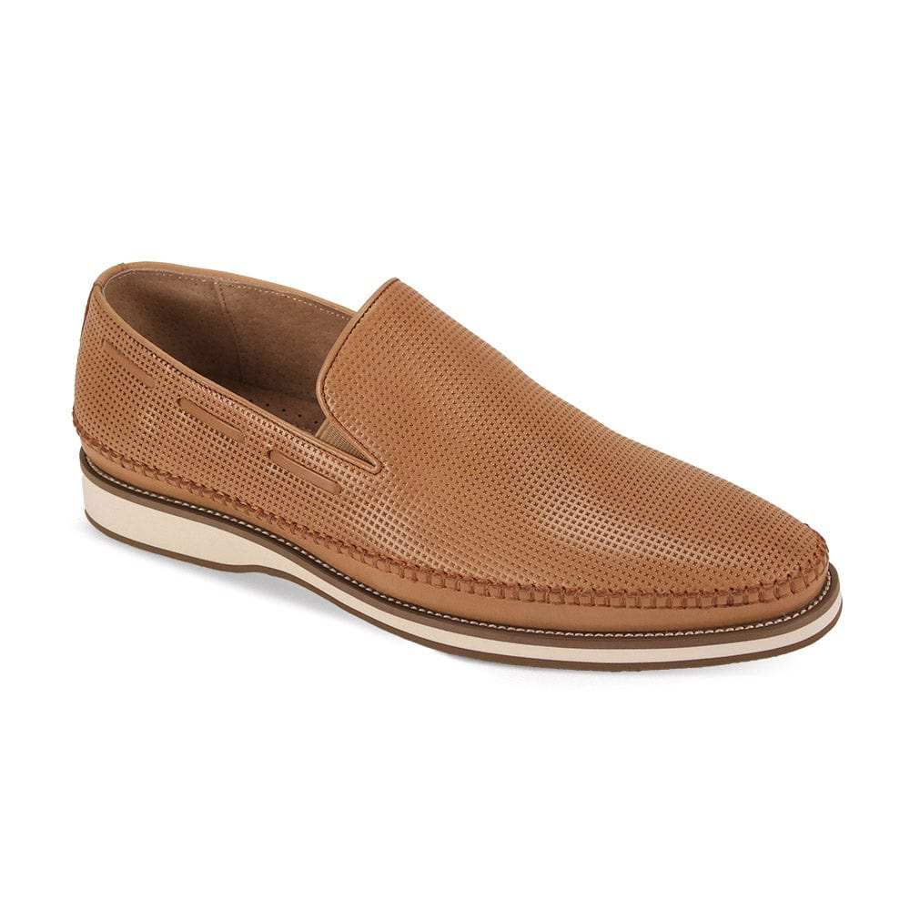 Giovanni Leather Sid Natural Moc toe slip-on casual Shoe - Giovanni - Flyclothing LLC