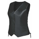 Sierra - Ladies Premium Leather Vest - Unik Just for Bikers - Flyclothing LLC