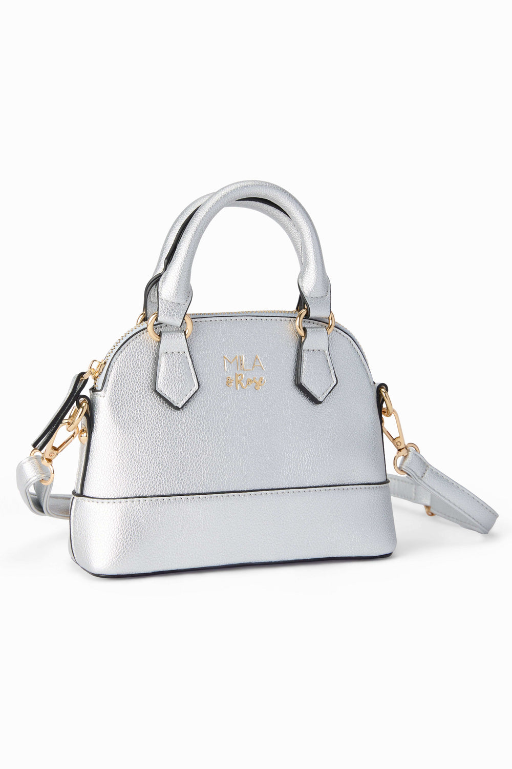 Silver Metallic Girl's Crossbody Purse - Mila & Rose ® - Flyclothing LLC
