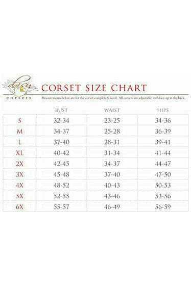 Daisy Corsets Top Drawer Wine Brocade Steel Boned Corset w/Black Eyelash Lace - Daisy Corsets - Flyclothing LLC