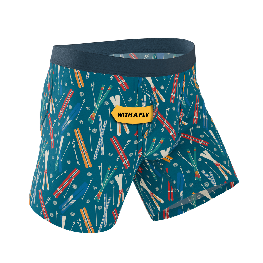 The Ski In Ski Out | Retro Ski Ball Hammock® Pouch Underwear With Fly - Shinesty - Flyclothing LLC
