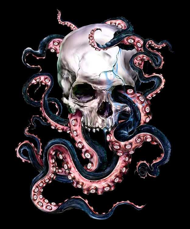 Black Market Art Company Skulltopus Print - Black Market Art Company - Flyclothing LLC