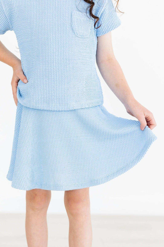 Sky Blue Scrunchy Twirl Skort - Mila & Rose ® - Flyclothing LLC