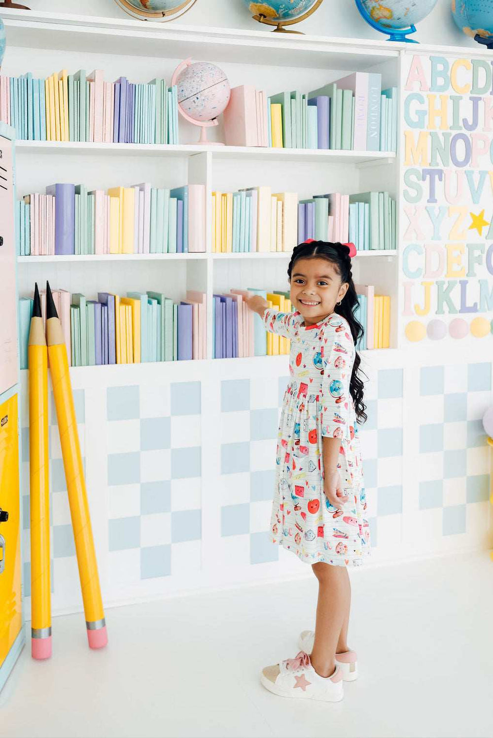 Smarty Pants 3/4 Sleeve Pocket Twirl Dress - Mila & Rose ® - Flyclothing LLC