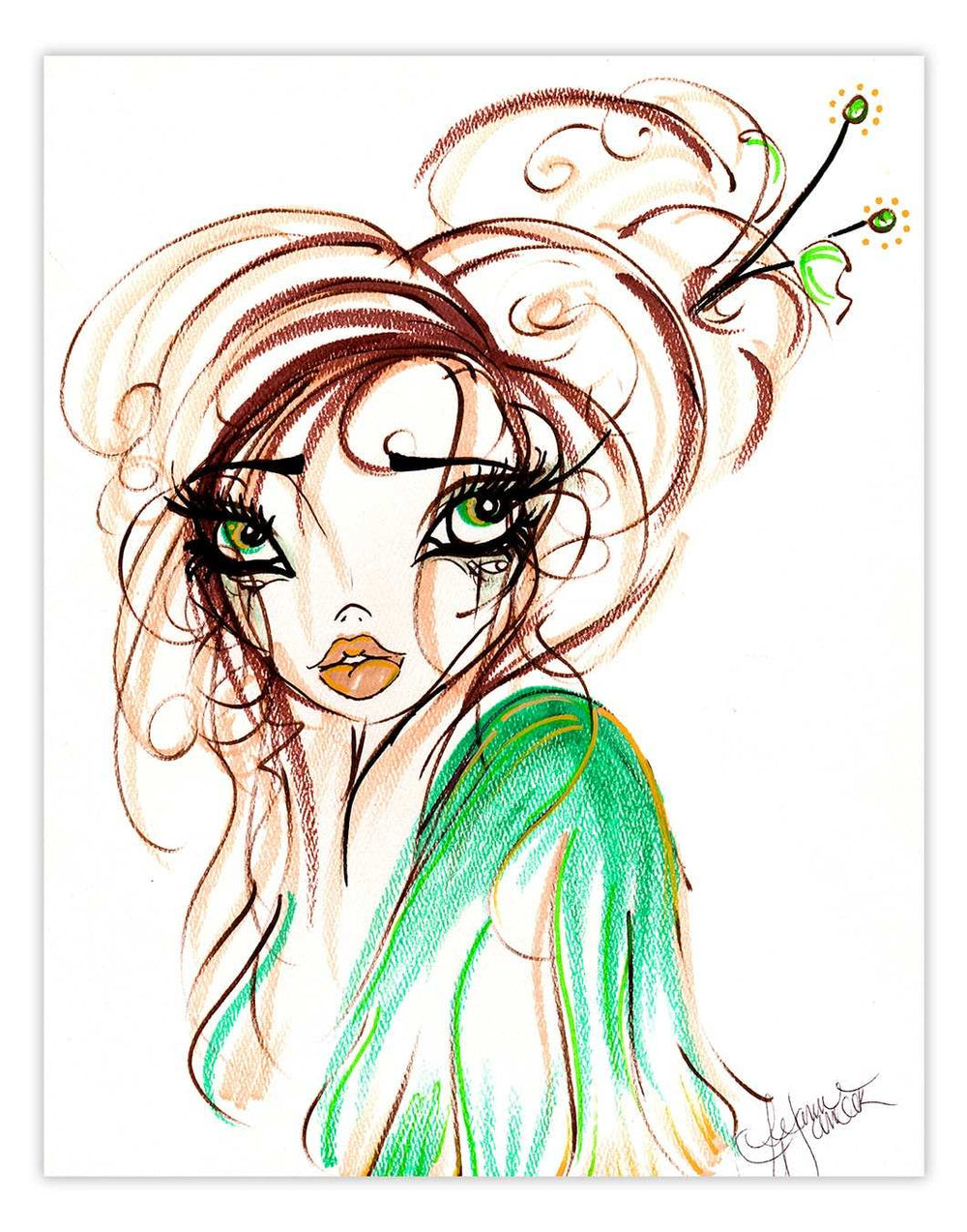 Black Market Art Company Smile Girl Print - Black Market Art Company - Flyclothing LLC