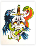 Black Market Art Company Snake & Raven Print - Black Market Art Company - Flyclothing LLC