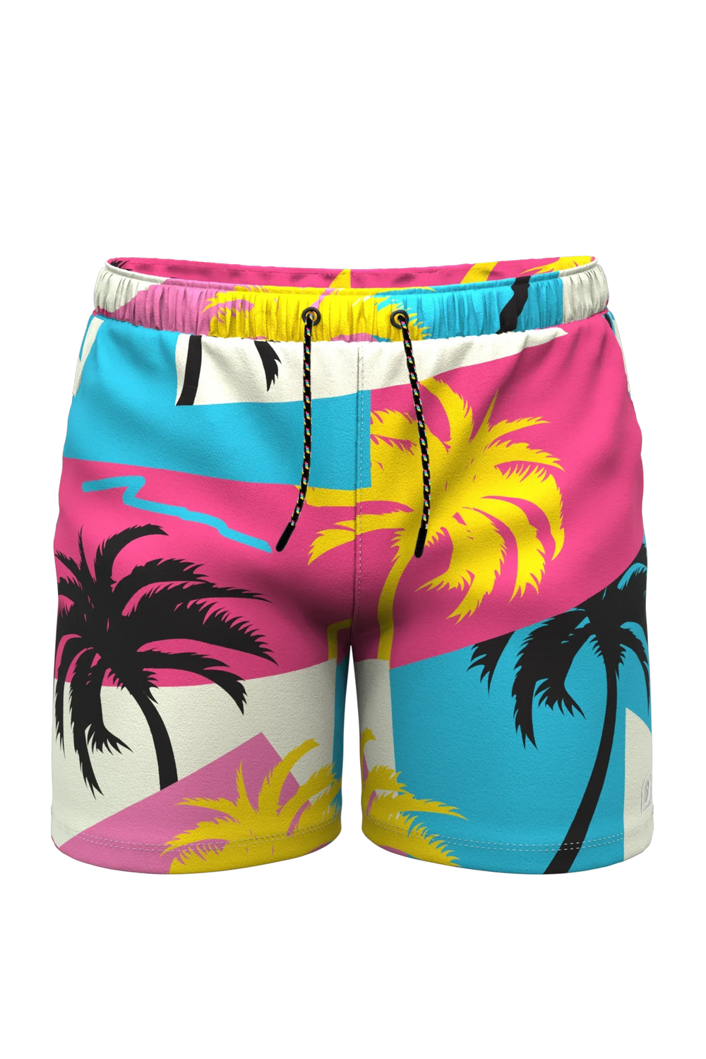 The SoCal Summer | Black and Pink Tropical Ball Hammock® Pouch 5" Swim Trunks - Shinesty - Flyclothing LLC