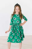 Southlake Carroll Dragons 3/4 Sleeve Pocket Twirl Dress - Mila & Rose ® - Flyclothing LLC