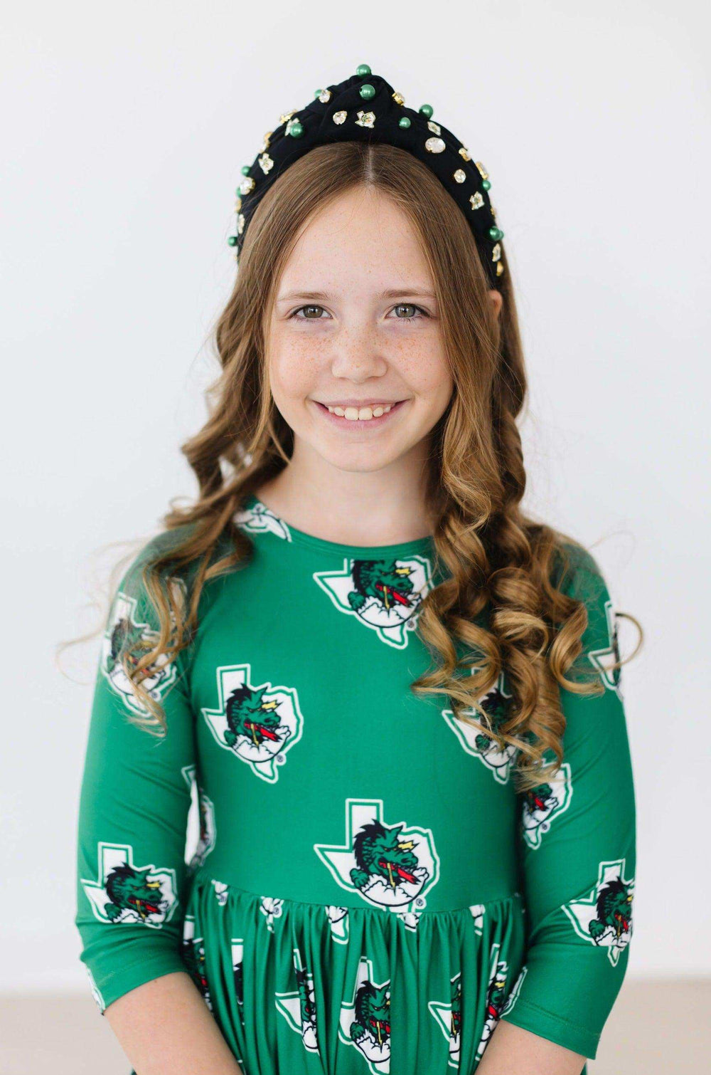 Southlake Carroll Dragons 3/4 Sleeve Pocket Twirl Dress - Mila & Rose ® - Flyclothing LLC