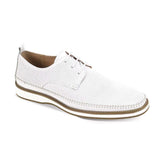 Giovanni Leather Stan White moc toe lace casual Shoe - Giovanni - Flyclothing LLC