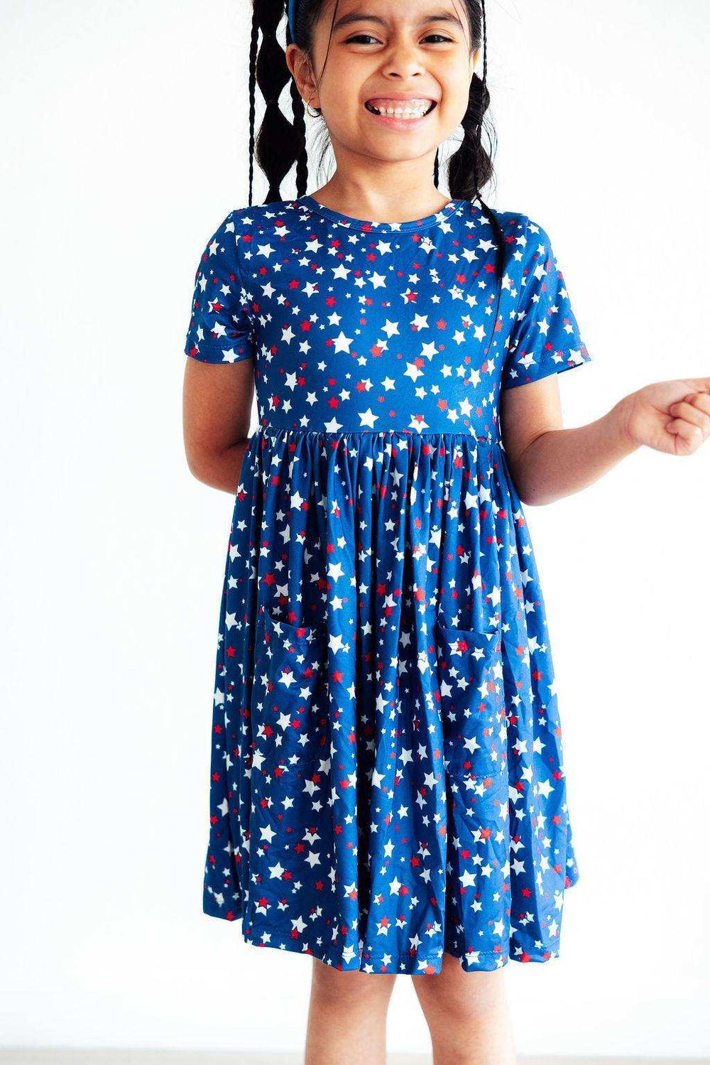 Star Bright S/S Pocket Twirl Dress - Mila & Rose ® - Flyclothing LLC
