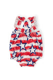 Stars & Stripes Ruffle Cross Back Romper - Mila & Rose ® - Flyclothing LLC