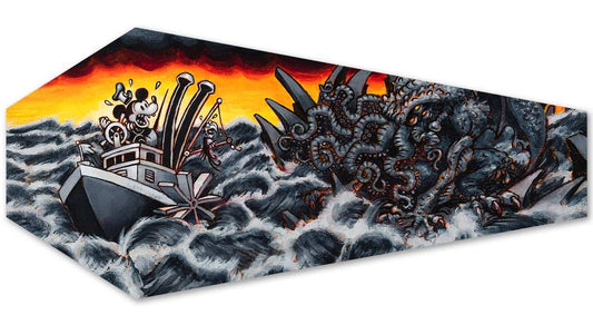 Black Market Art Company Steamboat Cthulhu & Stretched Canvas Coffin Print - Black Market Art Company - Flyclothing LLC