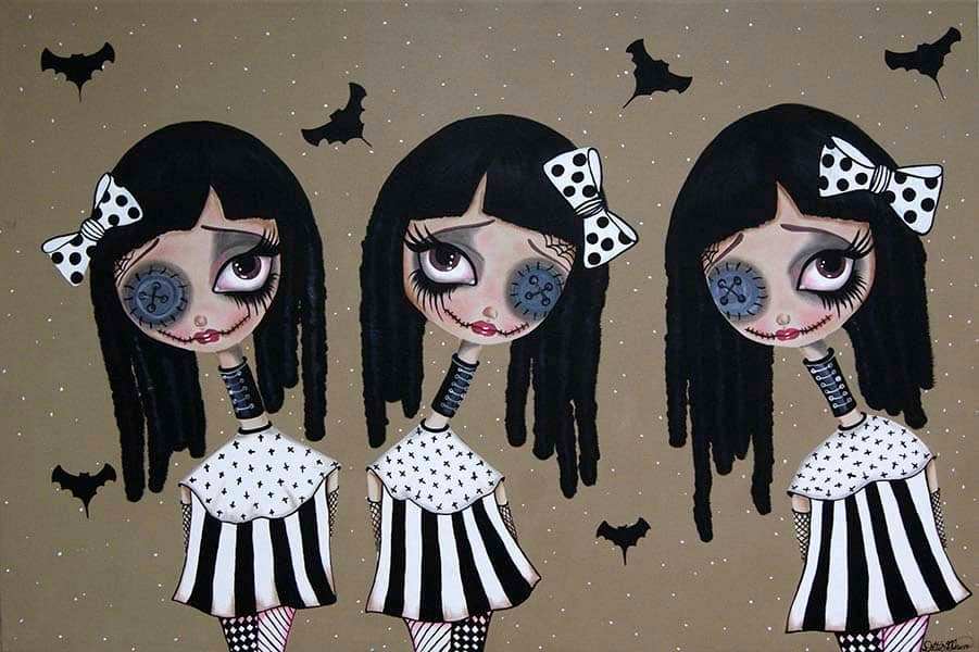 Black Market Art Company Stitches & Buttons Print - Black Market Art Company - Flyclothing LLC