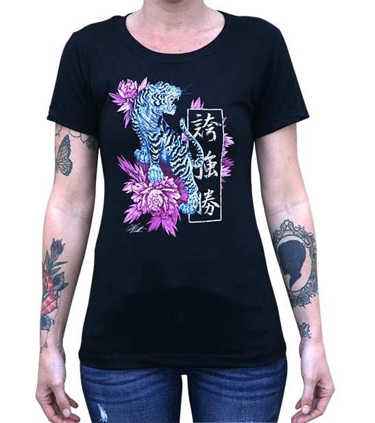 Black Market Art Company Strength Women's Loose Neck T-Shirt - Black Market Art Company - Flyclothing LLC