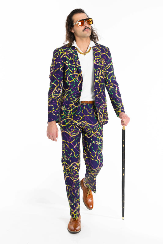 The Carnival Krewe | Mardi Gras Beads Suit - Shinesty - Flyclothing LLC