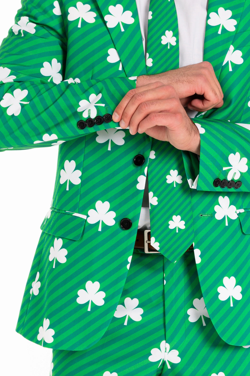 The Blarney Bagpiper | Diagonal Striped Clovers Suit - Shinesty - Flyclothing LLC