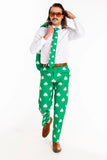 The Blarney Bagpiper | Diagonal Striped Clovers Suit - Shinesty - Flyclothing LLC