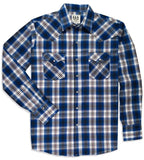 Men's Ely Cattleman Long Sleeve Plaid Western Snap Shirt - Ely Cattleman - Flyclothing LLC