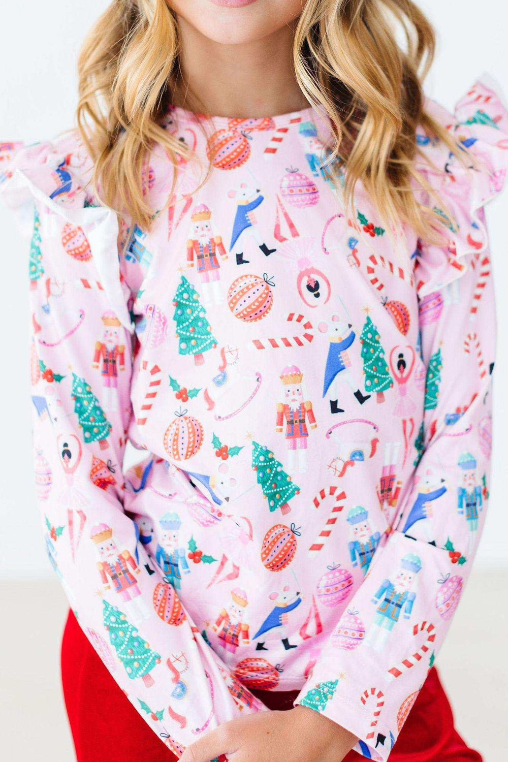 Sugarplum Fairy L/S Ruffle Tee - Mila & Rose ® - Flyclothing LLC