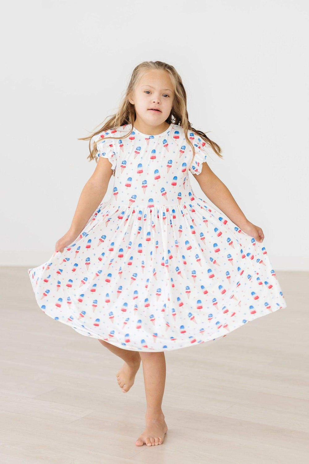 Summer Sweets Flutter Sleeve Twirl Dress - Mila & Rose ® - Flyclothing LLC