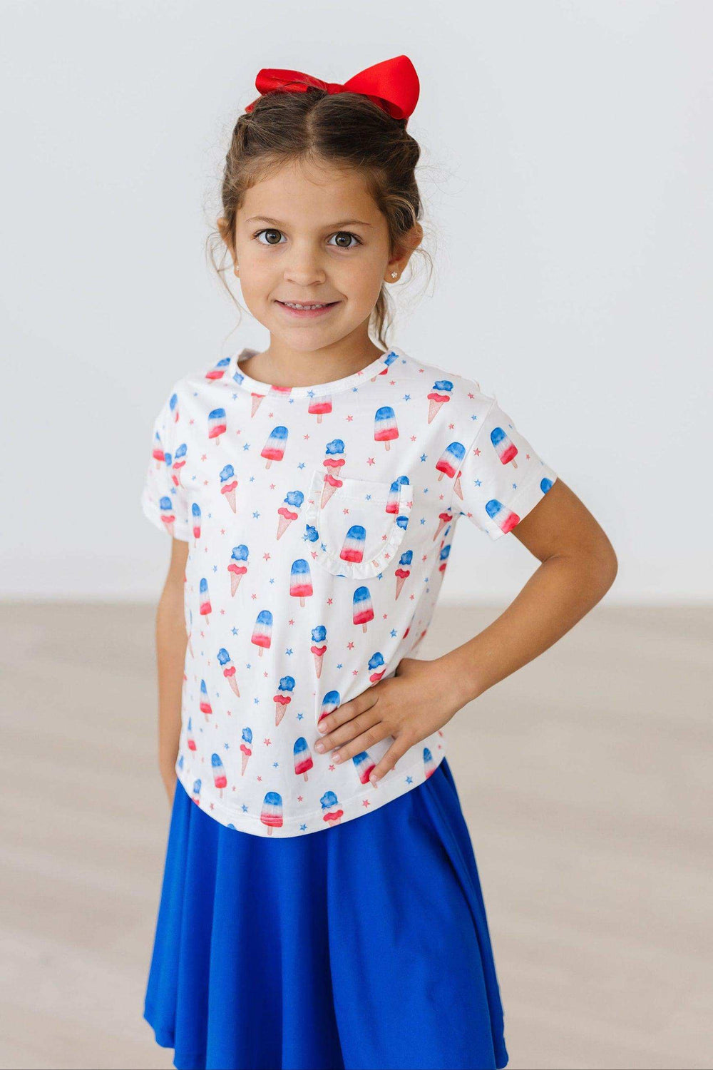 Summer Sweets Ruffle Pocket Tee - Mila & Rose ® - Flyclothing LLC