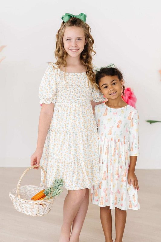 Sunny Bunnies 3/4 Sleeve Pocket Twirl Dress - Mila & Rose ® - Flyclothing LLC